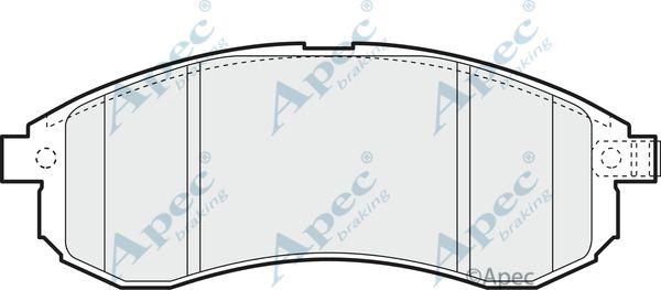 APEC BRAKING Комплект тормозных колодок, дисковый тормоз PAD1405